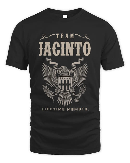 JACINTO TP06-K82 – Personalized Classic Style Apparel “Team NAME Lifetime Member” - Unisex Standard T-Shirt - Black