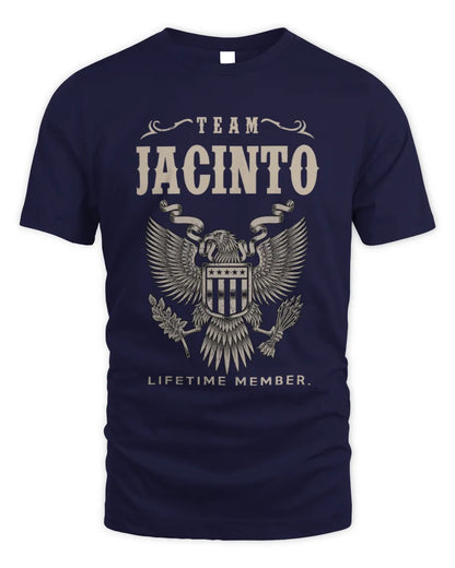 JACINTO TP06-K82 – Personalized Classic Style Apparel “Team NAME Lifetime Member” - Unisex Standard T-Shirt - Navy