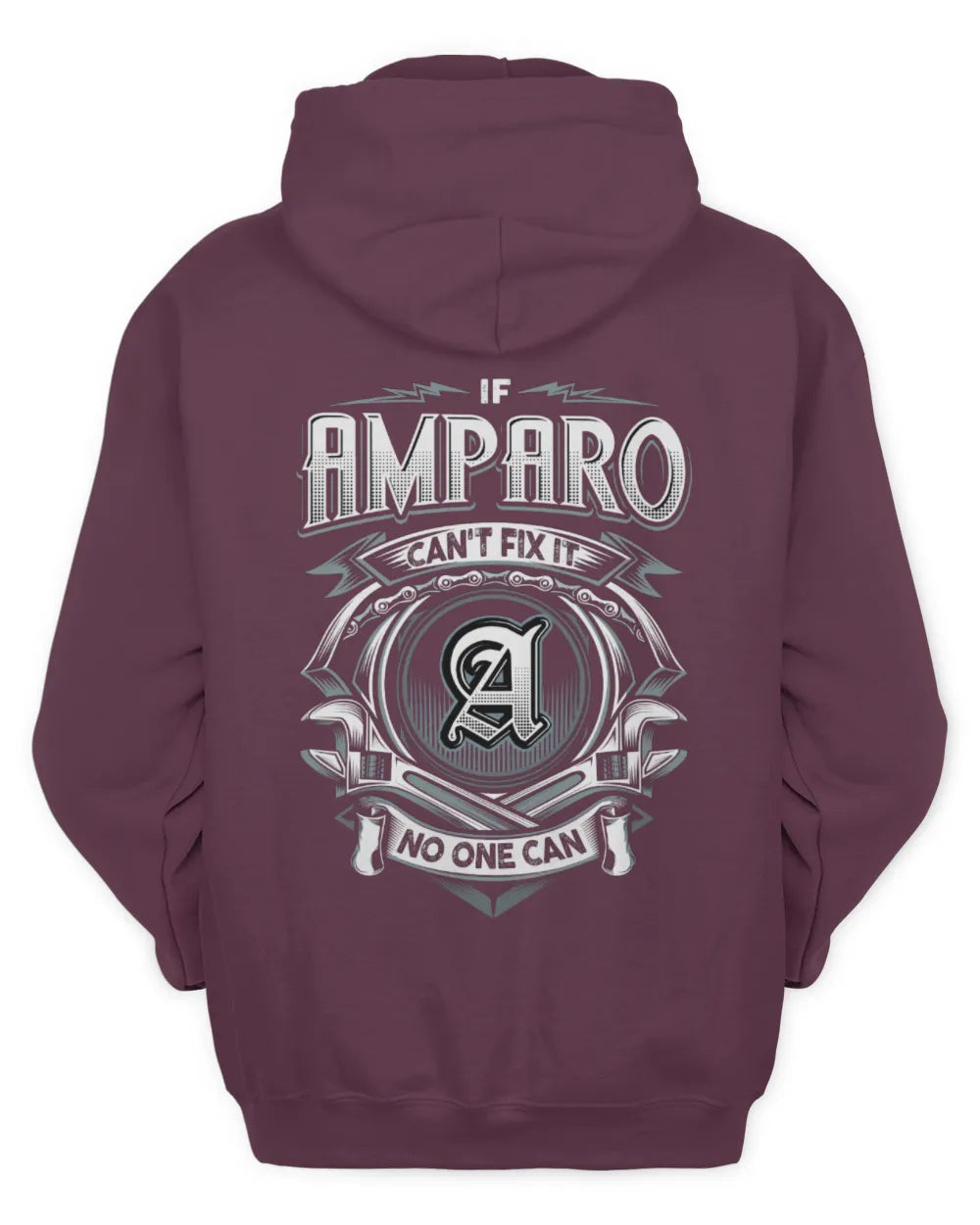 AMPARO AP81-K4-626 - Personalized Ahmed Quote Apparel “If Ahmed Can't Fix It, No One Can” - Unisex Hoodie - Maroon