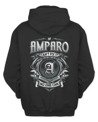 AMPARO AP81-K4-626 - Personalized Ahmed Quote Apparel “If Ahmed Can't Fix It, No One Can” - Unisex Hoodie - Black