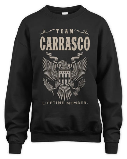 CARRASCO TP06-K82 – Personalized Classic Style Apparel “Team NAME Lifetime Member” - Unisex Sweatshirt - Black