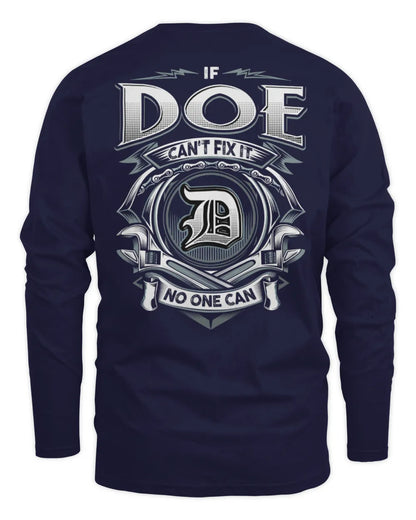 DOE AP81-K4-626 - Personalized Ahmed Quote Apparel “If Ahmed Can't Fix It, No One Can” - Men's Long Sleeved T-Shirt - Navy