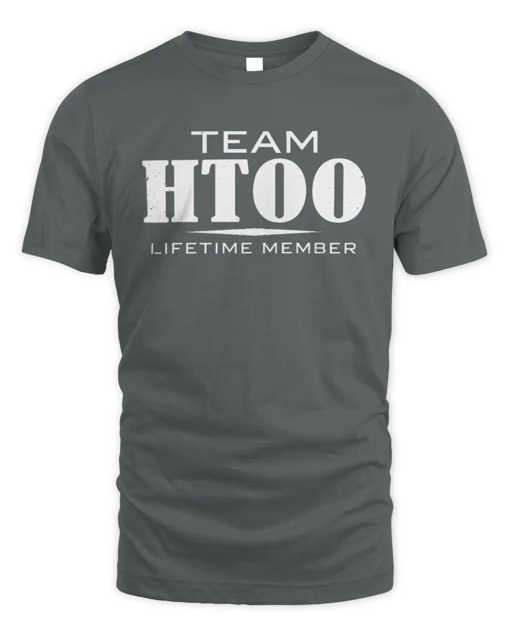 HTOO BL62-K4-128 - Personalized “Team NAME Lifetime Member” - Unisex Standard T-Shirt - Charcoal