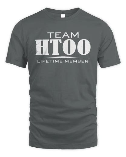 HTOO BL62-K4-128 - Personalized “Team NAME Lifetime Member” - Unisex Standard T-Shirt - Charcoal