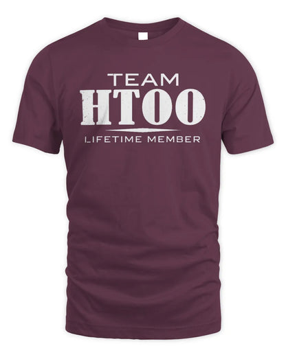 HTOO BL62-K4-128 - Personalized “Team NAME Lifetime Member” - Unisex Standard T-Shirt - Maroon