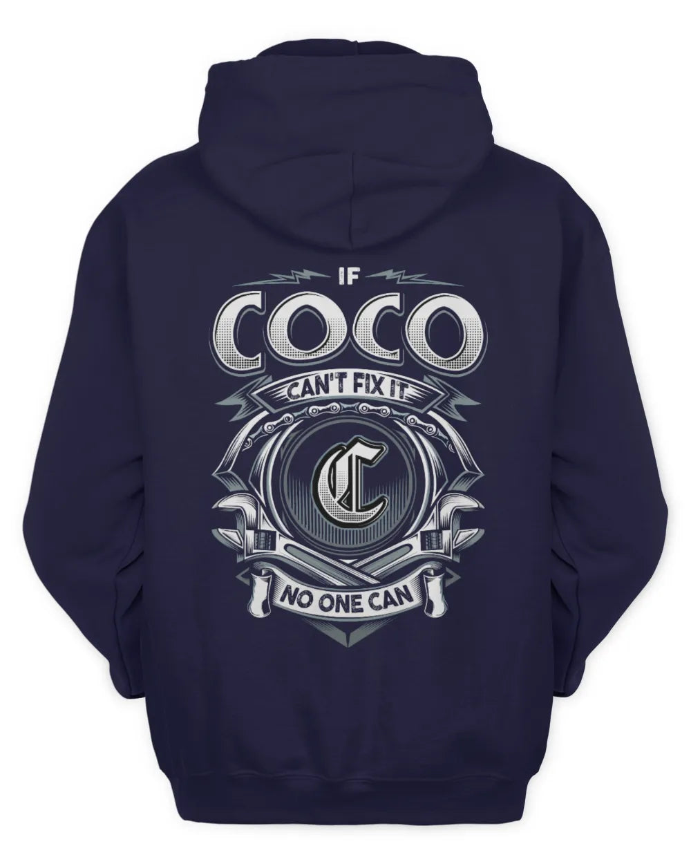 COCO AP81-K4-626 - Personalized Ahmed Quote Apparel “If Ahmed Can't Fix It, No One Can” - Unisex Hoodie - Navy