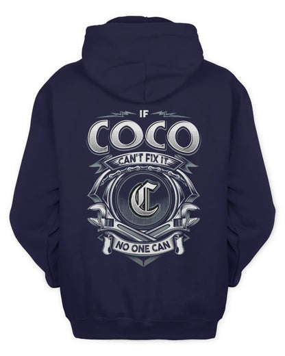 COCO AP81-K4-626 - Personalized Ahmed Quote Apparel “If Ahmed Can't Fix It, No One Can” - Unisex Hoodie - Navy