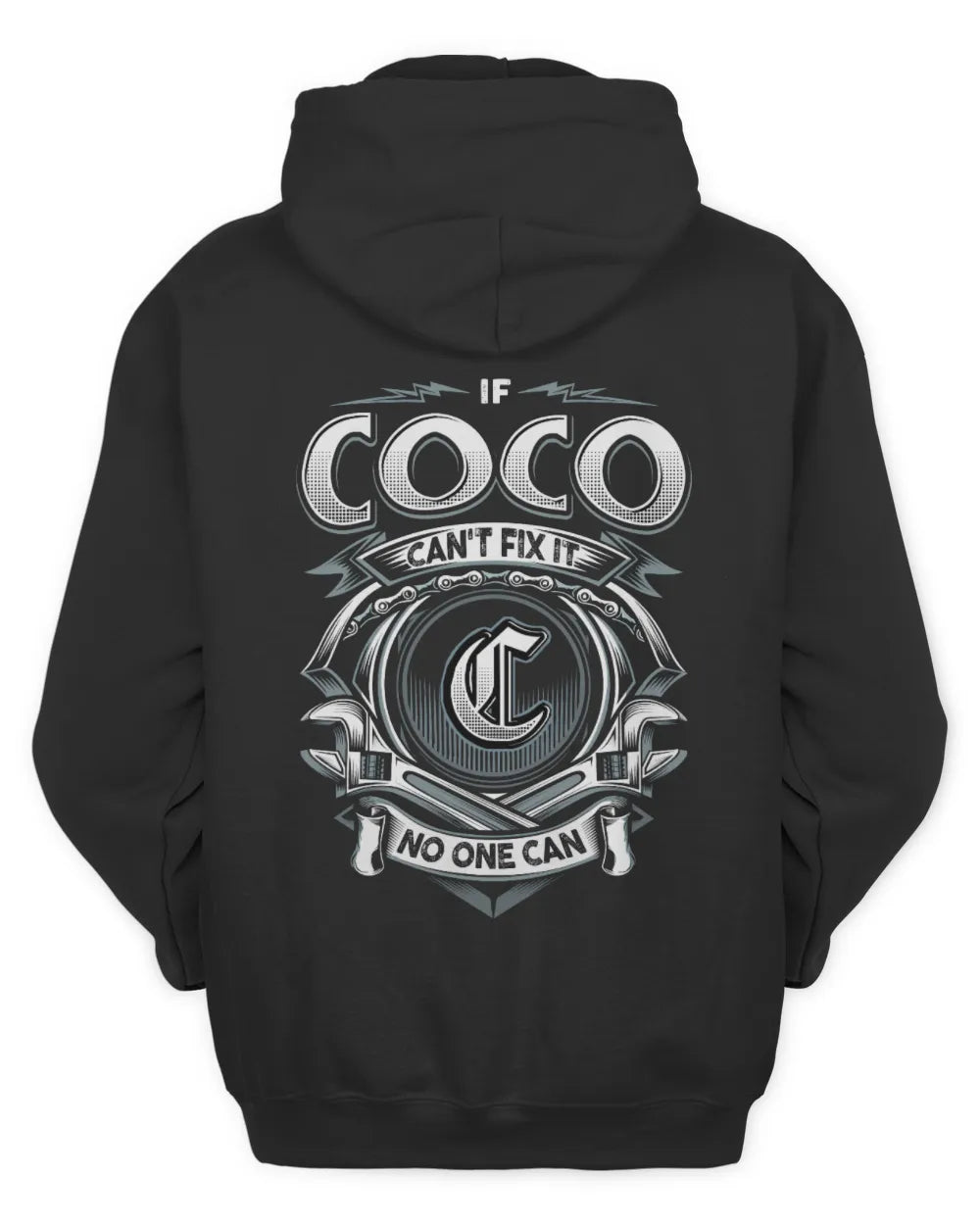 COCO AP81-K4-626 - Personalized Ahmed Quote Apparel “If Ahmed Can't Fix It, No One Can” - Unisex Hoodie - Black