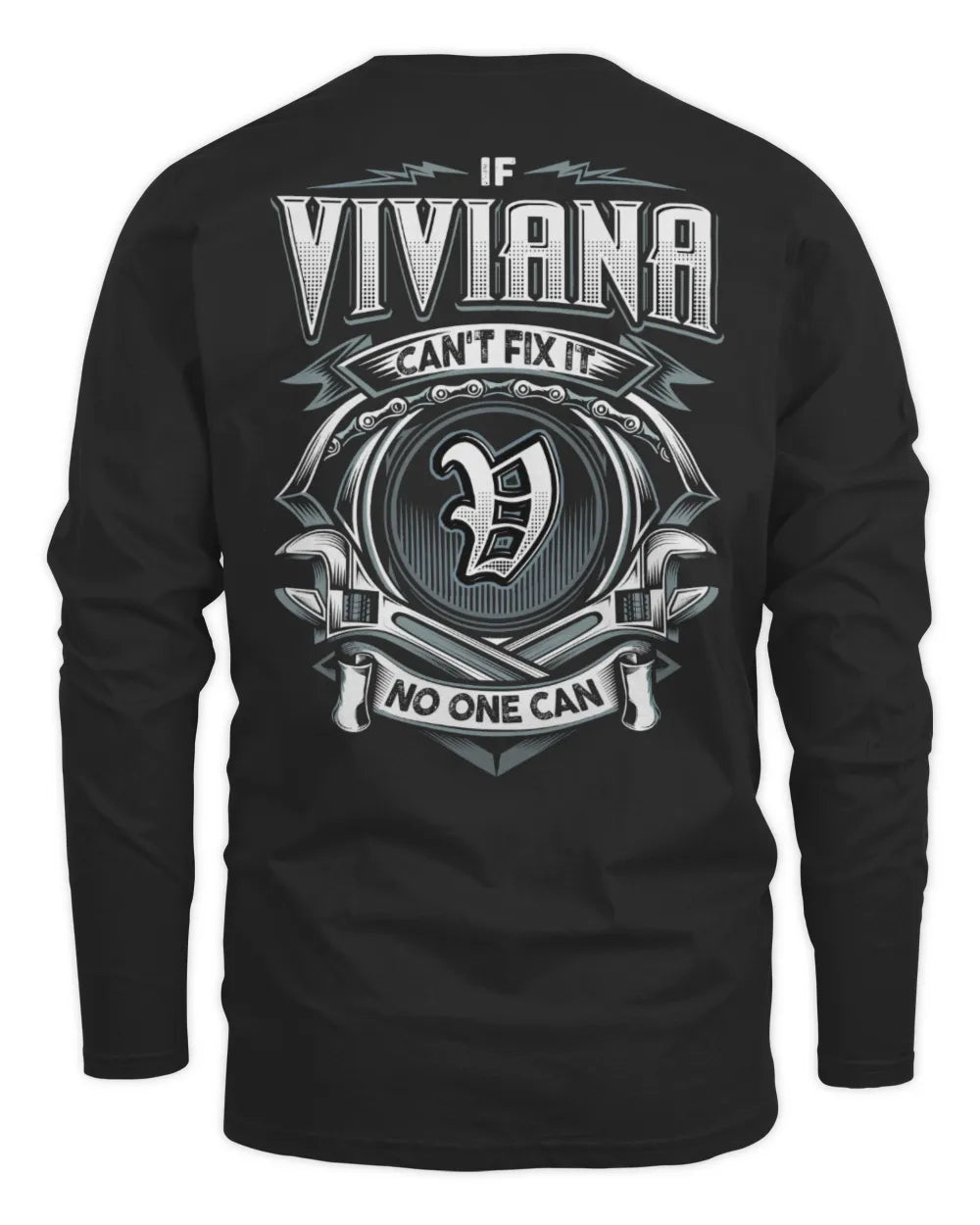 VIVIANA AP81-K4-626 - Personalized Ahmed Quote Apparel “If Ahmed Can't Fix It, No One Can” - Men's Long Sleeved T-Shirt - Black
