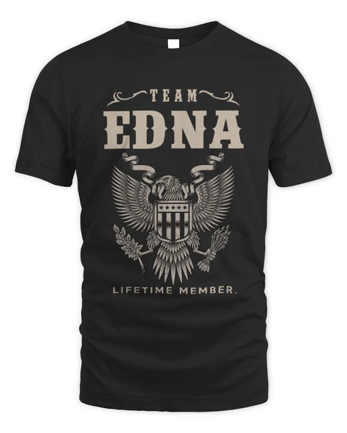 EDNA TP06-K82 – Personalized Classic Style Apparel “Team NAME Lifetime Member” - Unisex Standard T-Shirt - Black