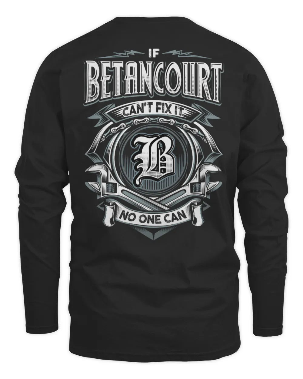 BETANCOURT AP81-K4-626 - Personalized Ahmed Quote Apparel “If Ahmed Can't Fix It, No One Can” - Men's Long Sleeved T-Shirt - Black