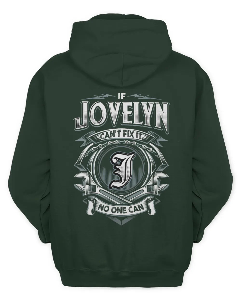 JOVELYN AP81-K4-626 - Personalized Ahmed Quote Apparel “If Ahmed Can't Fix It, No One Can” - Unisex Hoodie - Forest Green