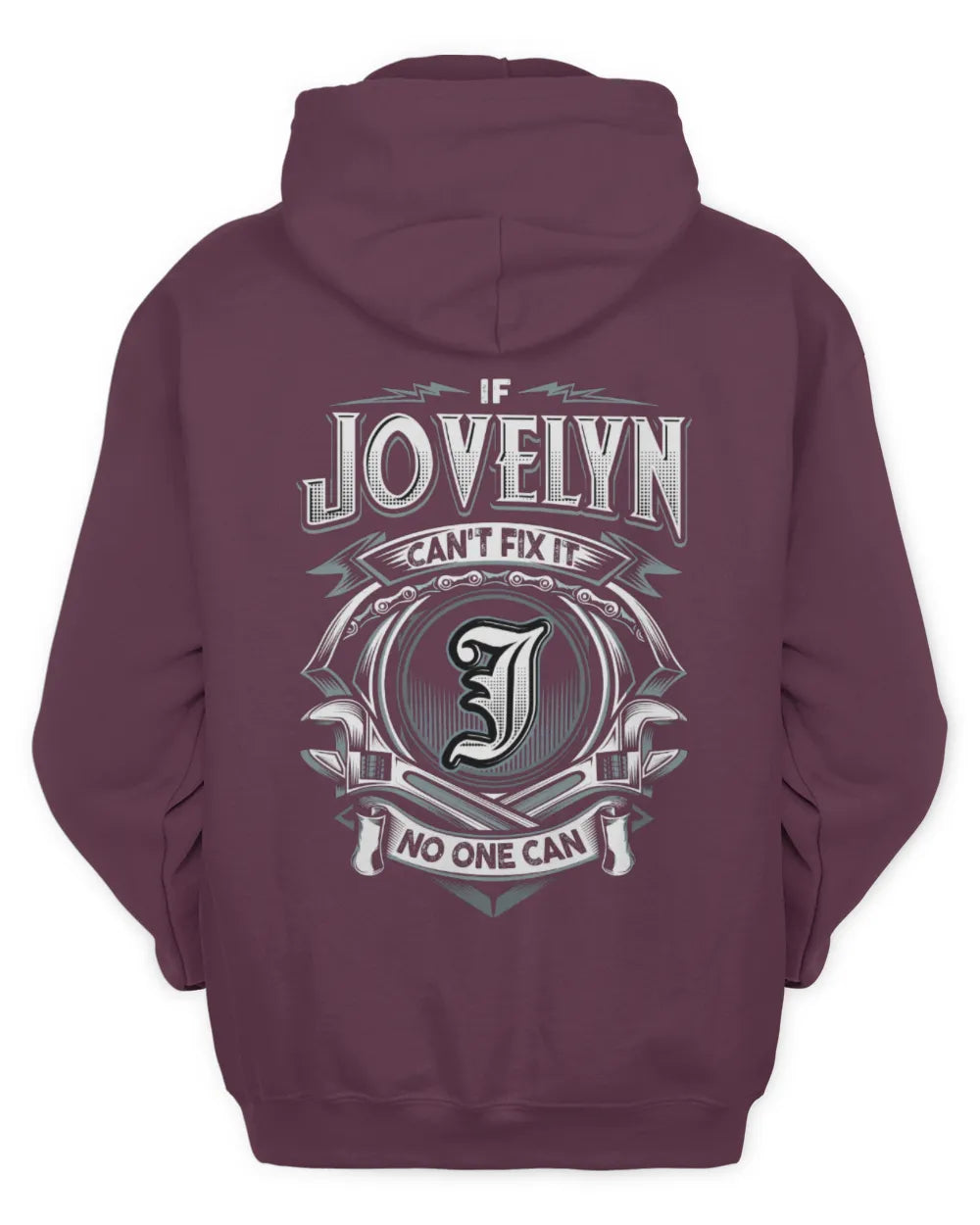 JOVELYN AP81-K4-626 - Personalized Ahmed Quote Apparel “If Ahmed Can't Fix It, No One Can” - Unisex Hoodie - Maroon