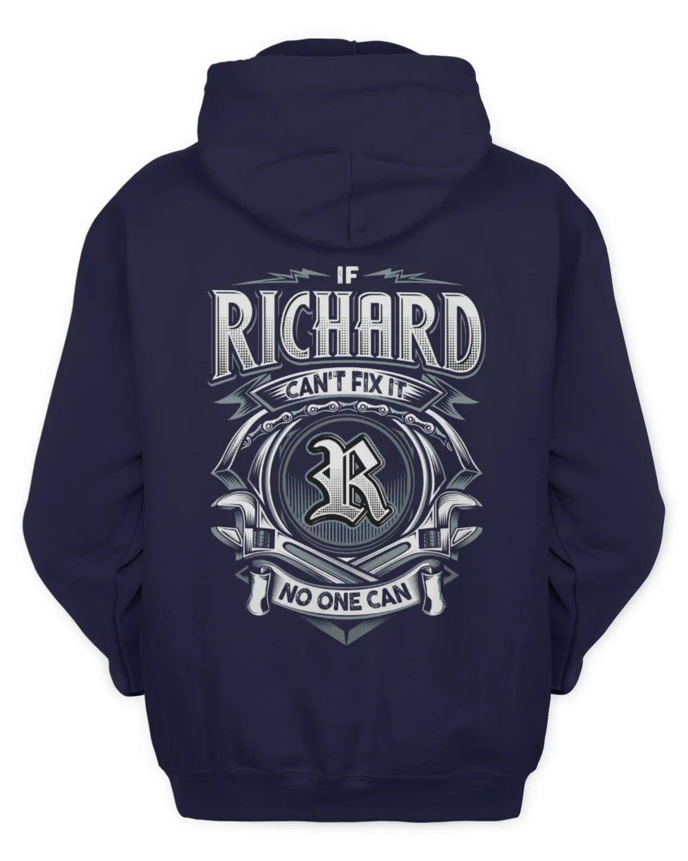 RICHARD AP81-K4-626 - Personalized Ahmed Quote Apparel “If Ahmed Can't Fix It, No One Can” - Unisex Hoodie - Navy