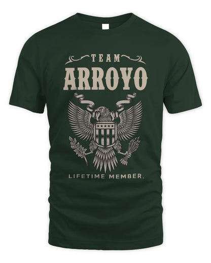 ARROYO TP06-K82 – Personalized Classic Style Apparel “Team NAME Lifetime Member” - Unisex Standard T-Shirt - Forest Green