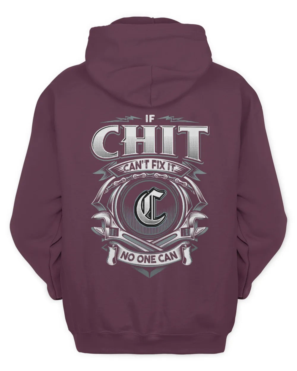 CHIT AP81-K4-626 - Personalized Ahmed Quote Apparel “If Ahmed Can't Fix It, No One Can” - Unisex Hoodie - Maroon
