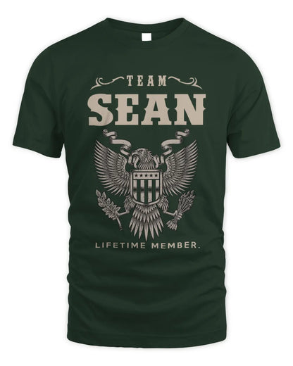 SEAN TP06-K82 – Personalized Classic Style Apparel “Team NAME Lifetime Member” - Unisex Standard T-Shirt - Forest Green