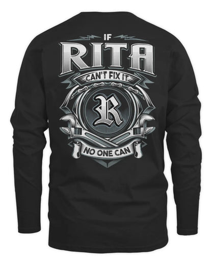 RITA AP81-K4-626 - Personalized Ahmed Quote Apparel “If Ahmed Can't Fix It, No One Can” - Men's Long Sleeved T-Shirt - Black