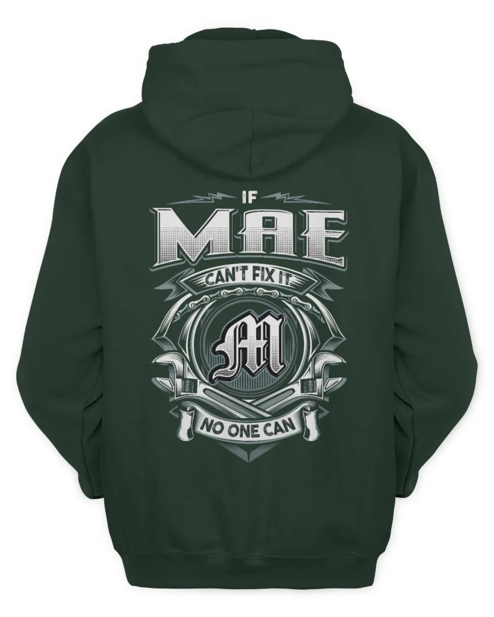 MAE AP81-K4-626 - Personalized Ahmed Quote Apparel “If Ahmed Can't Fix It, No One Can” - Unisex Hoodie - Forest Green