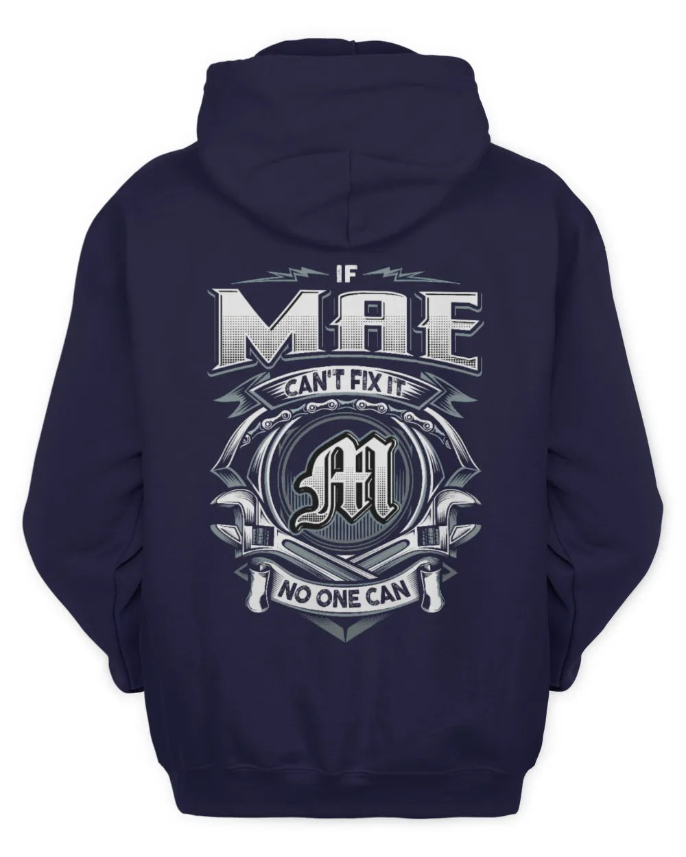 MAE AP81-K4-626 - Personalized Ahmed Quote Apparel “If Ahmed Can't Fix It, No One Can” - Unisex Hoodie - Navy