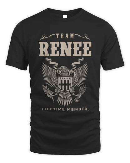 RENEE TP06-K82 – Personalized Classic Style Apparel “Team NAME Lifetime Member” - Unisex Standard T-Shirt - Black