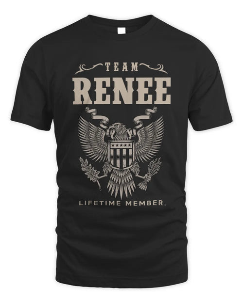 RENEE TP06-K82 – Personalized Classic Style Apparel “Team NAME Lifetime Member” - Unisex Standard T-Shirt - Black