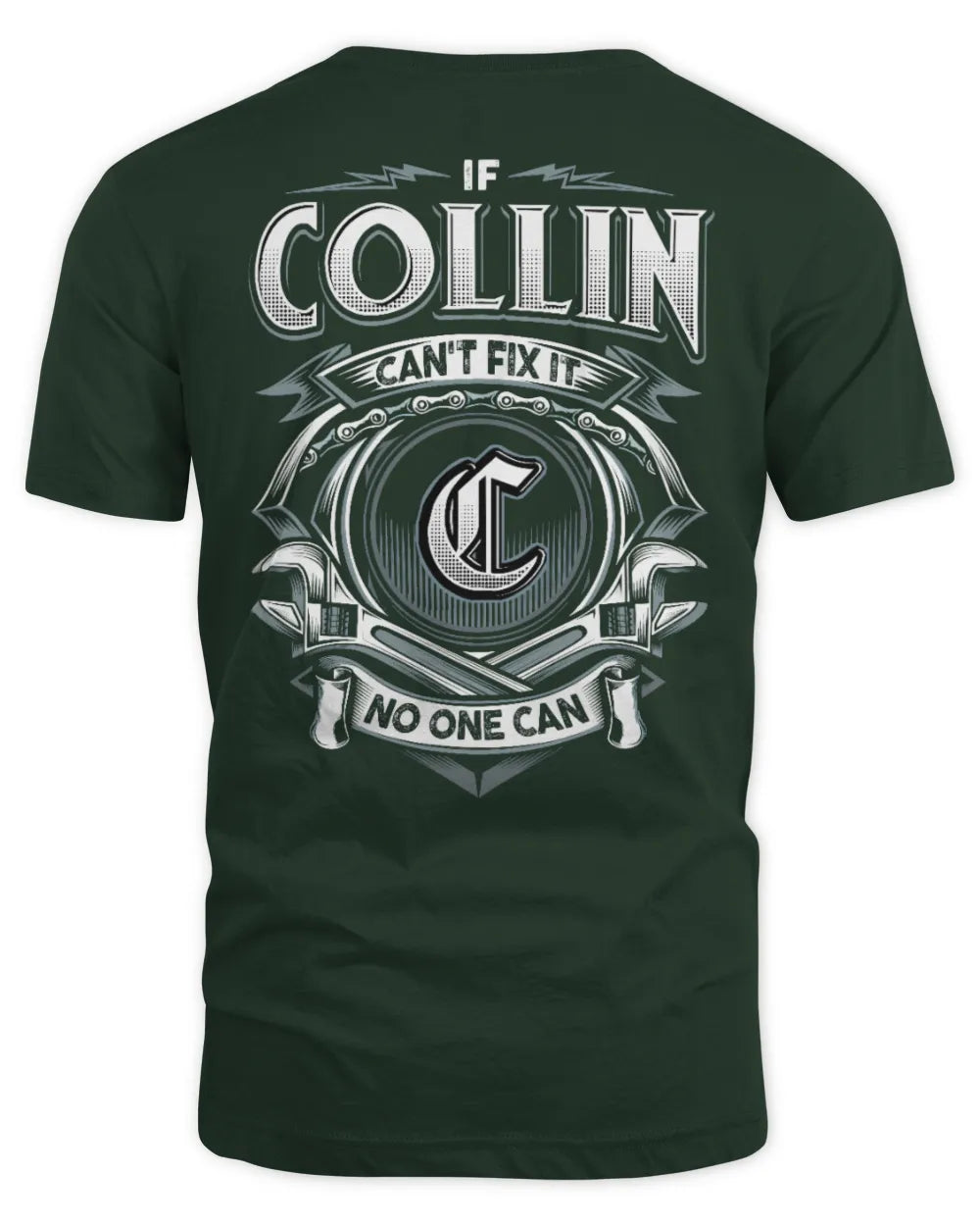 COLLIN AP81-K4-626 - Personalized Ahmed Quote Apparel “If Ahmed Can't Fix It, No One Can” - Unisex Standard T-Shirt - Forest Green