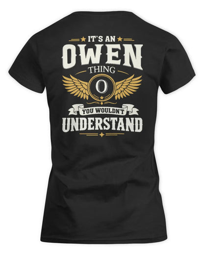 OWEN KT06-M008 It’s a [NAME] Thing – You Wouldn’t Understand | Personalized Vintage T-Shirt - Women's Standard T-Shirt - Black