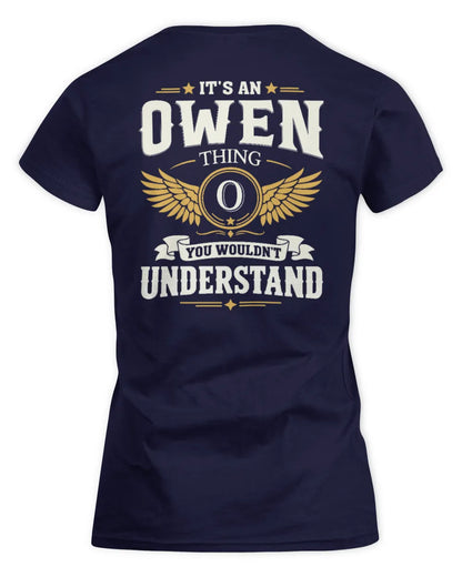 OWEN KT06-M008 It’s a [NAME] Thing – You Wouldn’t Understand | Personalized Vintage T-Shirt - Women's Standard T-Shirt - Navy