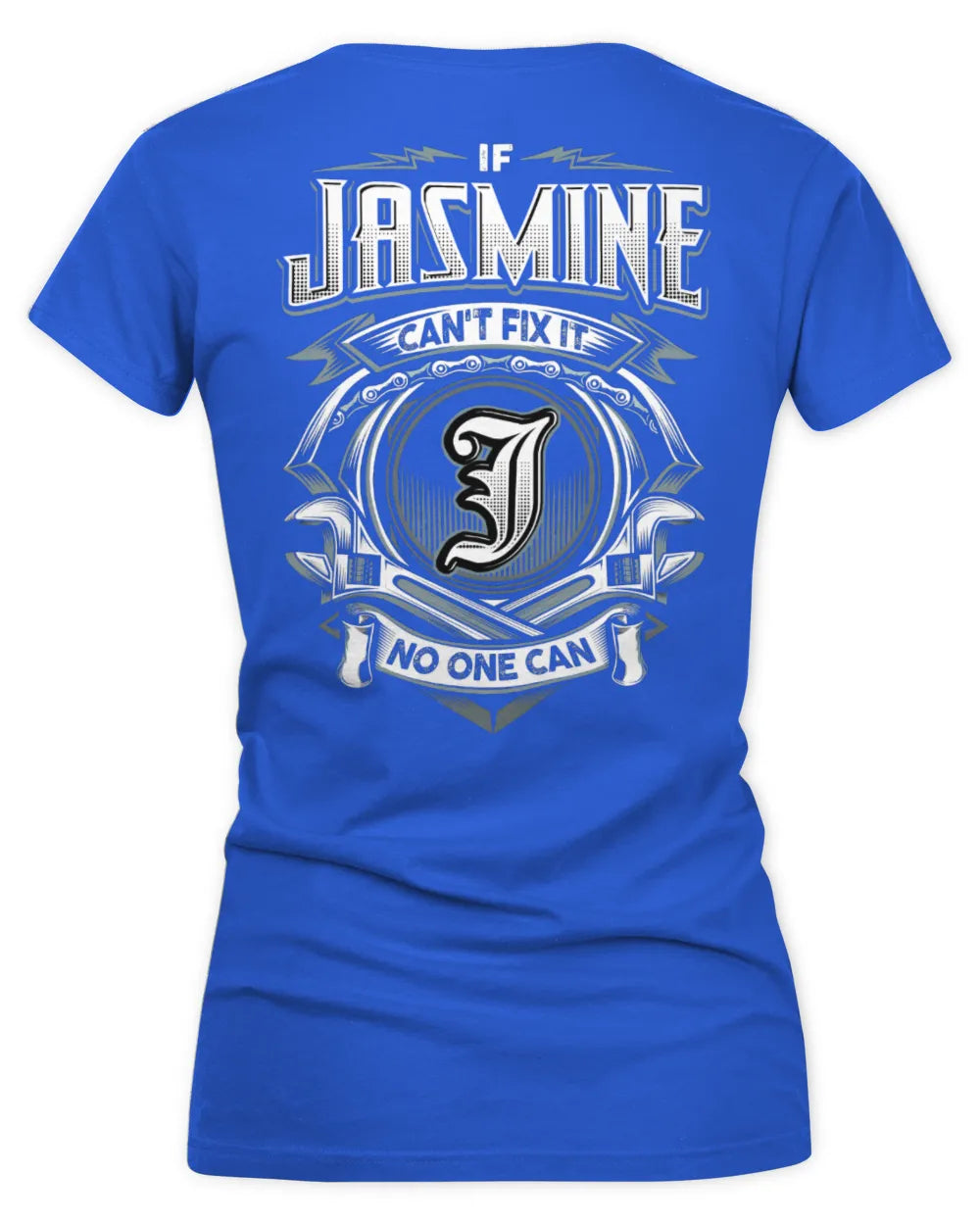 JASMINE AP81-K4-626 - Personalized Ahmed Quote Apparel “If Ahmed Can't Fix It, No One Can” - Women's V-Neck T-Shirt - Royal
