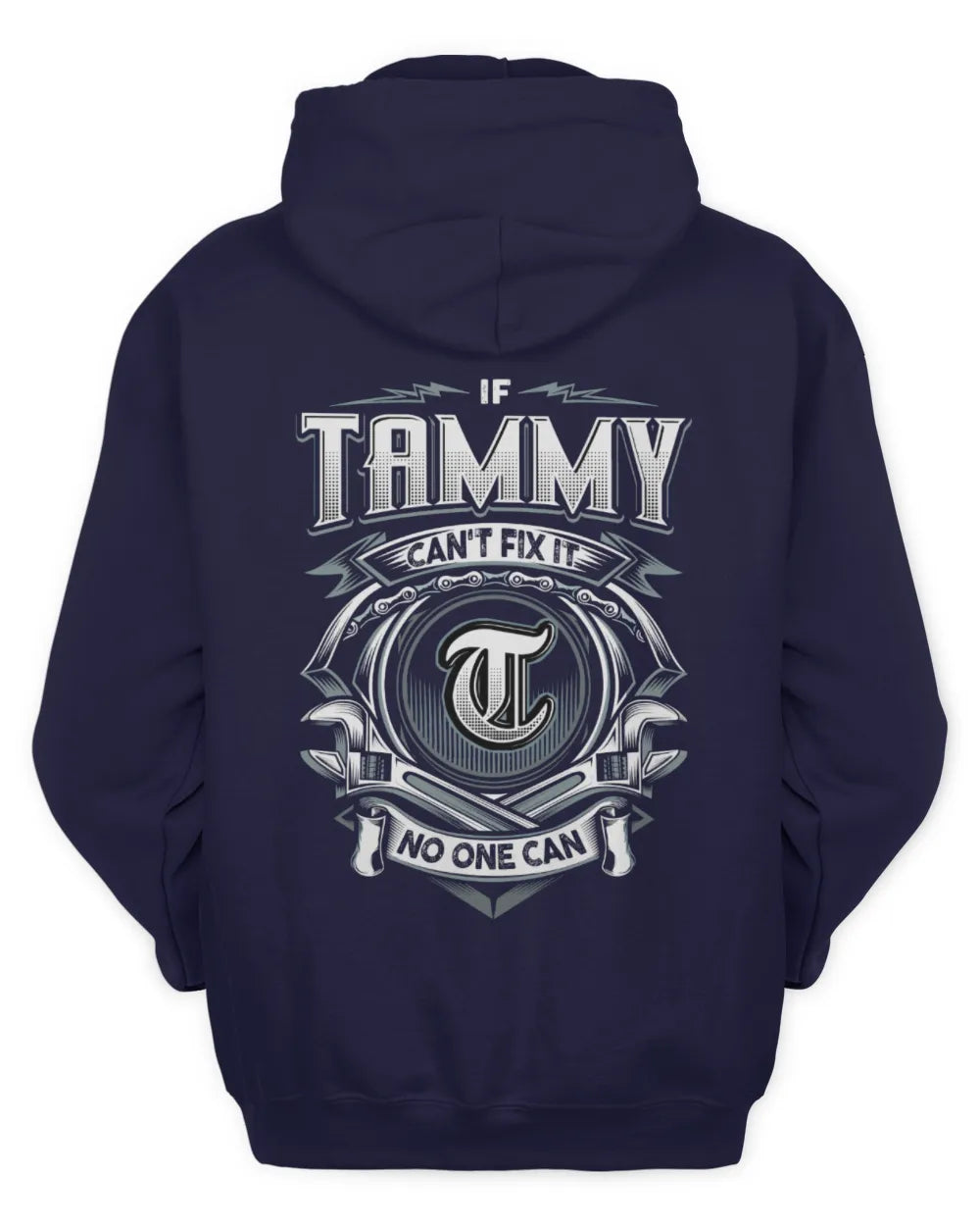 TAMMY AP81-K4-626 - Personalized Ahmed Quote Apparel “If Ahmed Can't Fix It, No One Can” - Unisex Hoodie - Navy