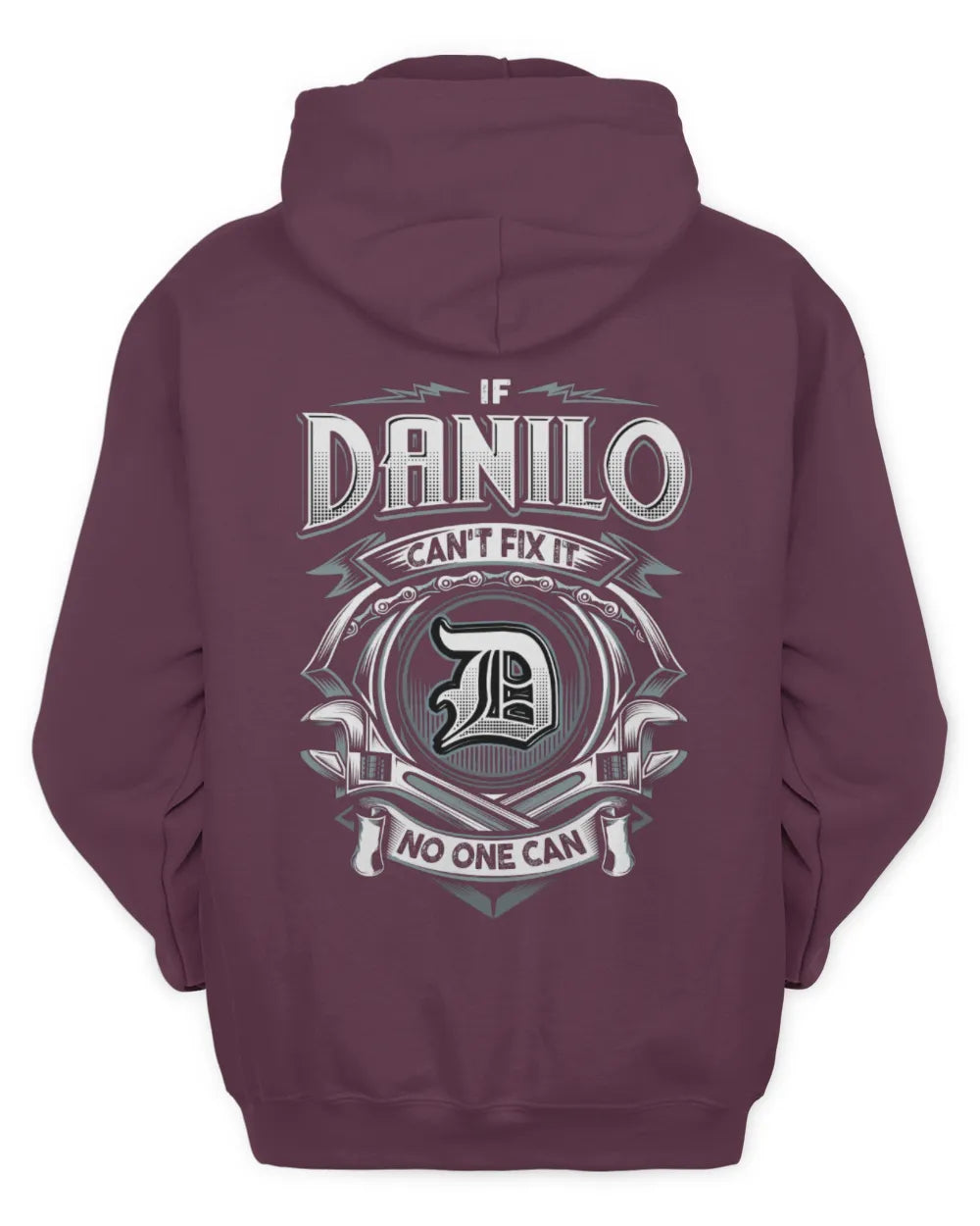 DANILO AP81-K4-626 - Personalized Ahmed Quote Apparel “If Ahmed Can't Fix It, No One Can” - Unisex Hoodie - Maroon