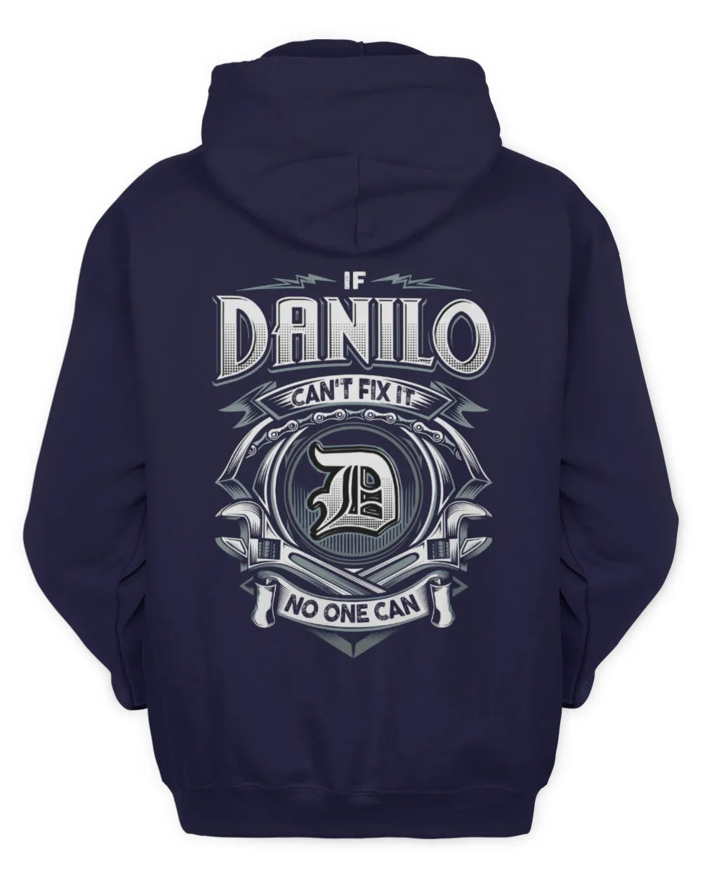 DANILO AP81-K4-626 - Personalized Ahmed Quote Apparel “If Ahmed Can't Fix It, No One Can” - Unisex Hoodie - Navy
