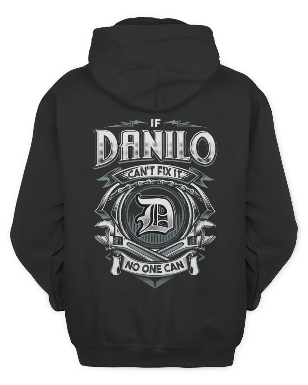 DANILO AP81-K4-626 - Personalized Ahmed Quote Apparel “If Ahmed Can't Fix It, No One Can” - Unisex Hoodie - Black