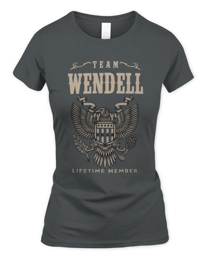 WENDELL TP06-K82 – Personalized Classic Style Apparel “Team NAME Lifetime Member” - Women's Standard T-Shirt - Charcoal