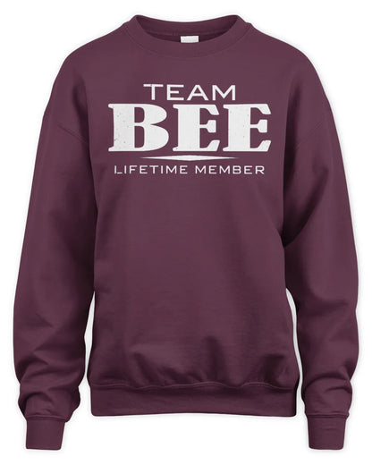 BEE BL62-K4-128 - Personalized “Team NAME Lifetime Member” - Unisex Sweatshirt - Maroon