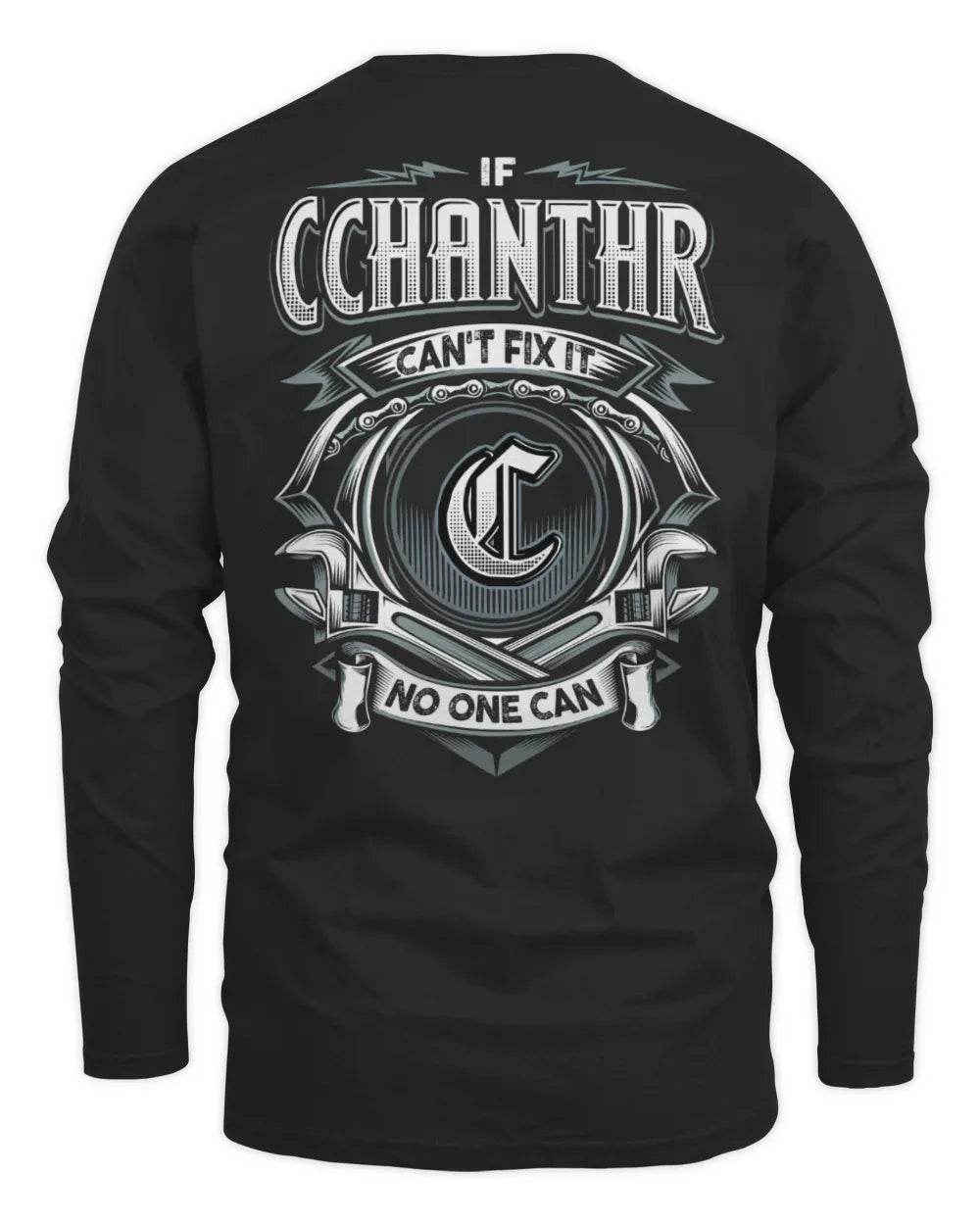 CCHANTHR AP81-K4-626 - Personalized Ahmed Quote Apparel “If Ahmed Can't Fix It, No One Can” - Men's Long Sleeved T-Shirt - Black