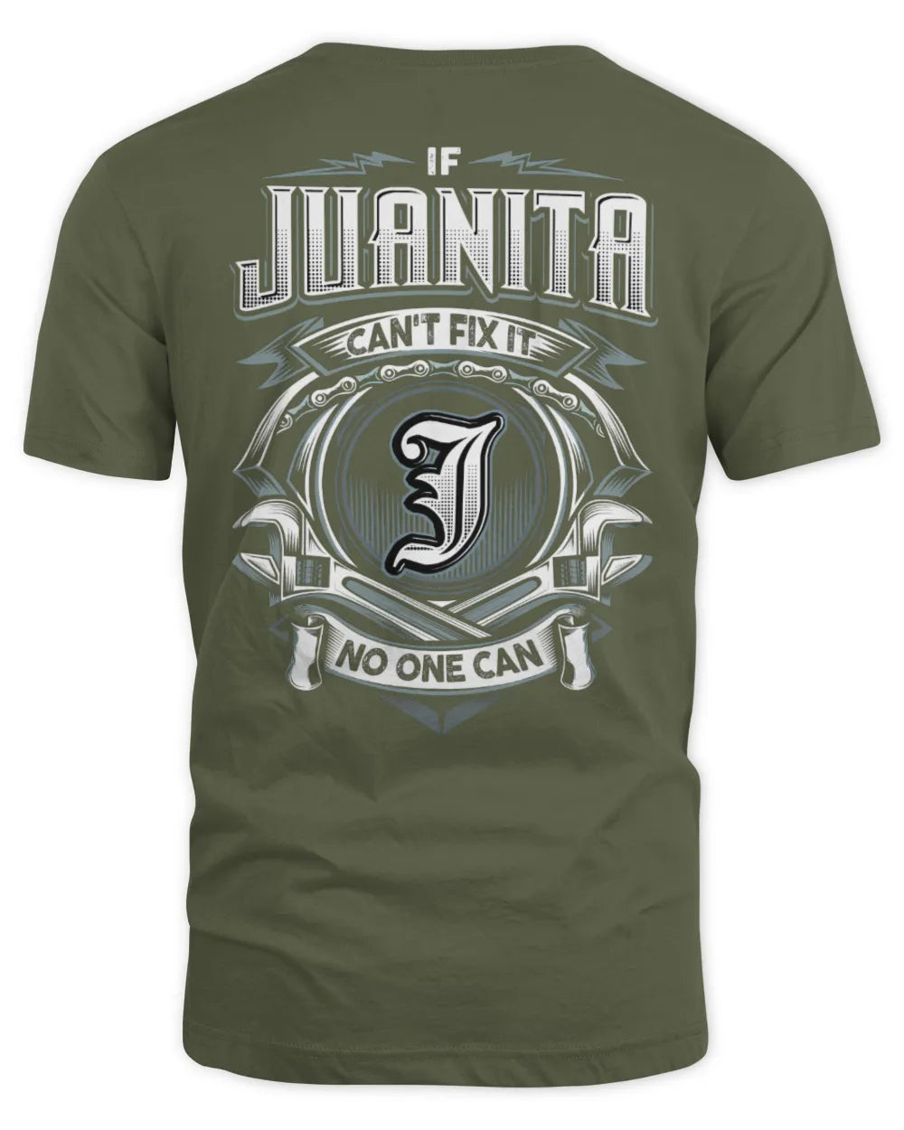 JUANITA AP81-K4-626 - Personalized Ahmed Quote Apparel “If Ahmed Can't Fix It, No One Can” - Unisex Standard T-Shirt - Military Green