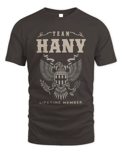HANY TP06-K82 – Personalized Classic Style Apparel “Team NAME Lifetime Member” - Unisex Standard T-Shirt - Dark Chocolate
