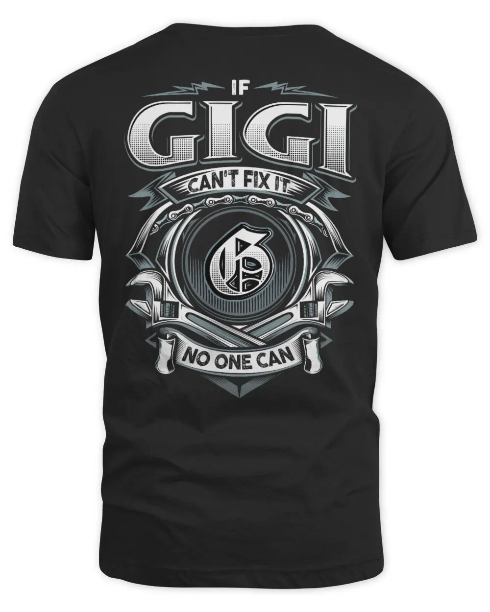 GIGI AP81-K4-626 - Personalized Ahmed Quote Apparel “If Ahmed Can't Fix It, No One Can” - Unisex Standard T-Shirt - Black