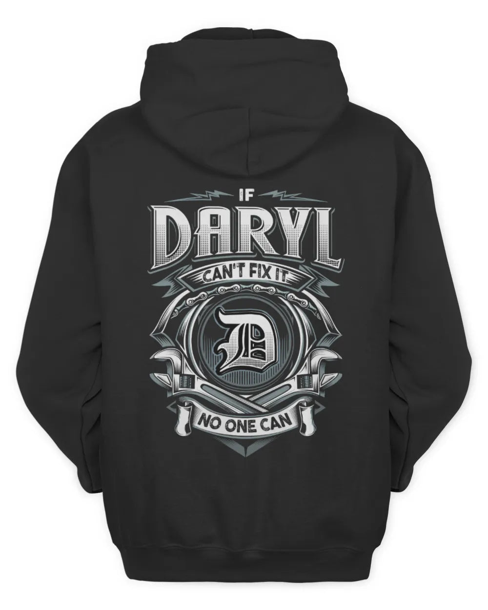 DARYL AP81-K4-626 - Personalized Ahmed Quote Apparel “If Ahmed Can't Fix It, No One Can” - Unisex Hoodie - Black