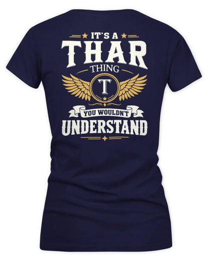 THAR KT06-M008 It’s a [NAME] Thing – You Wouldn’t Understand | Personalized Vintage T-Shirt - Women's V-Neck T-Shirt - Navy