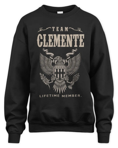CLEMENTE TP06-K82 – Personalized Classic Style Apparel “Team NAME Lifetime Member” - Unisex Sweatshirt - Black