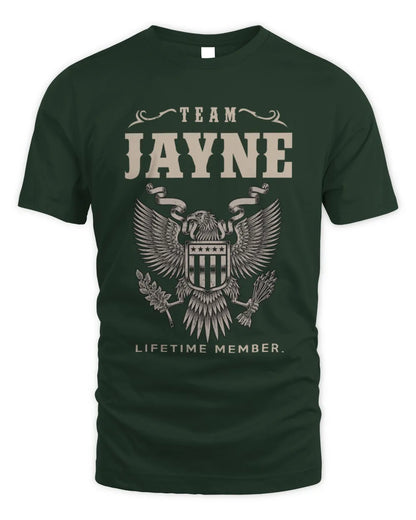 JAYNE TP06-K82 – Personalized Classic Style Apparel “Team NAME Lifetime Member” - Unisex Standard T-Shirt - Forest Green