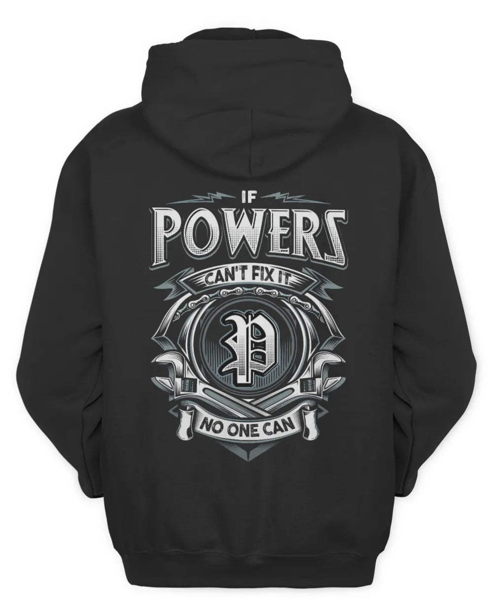 POWERS AP81-K4-626 - Personalized Ahmed Quote Apparel “If Ahmed Can't Fix It, No One Can” - Unisex Hoodie - Black