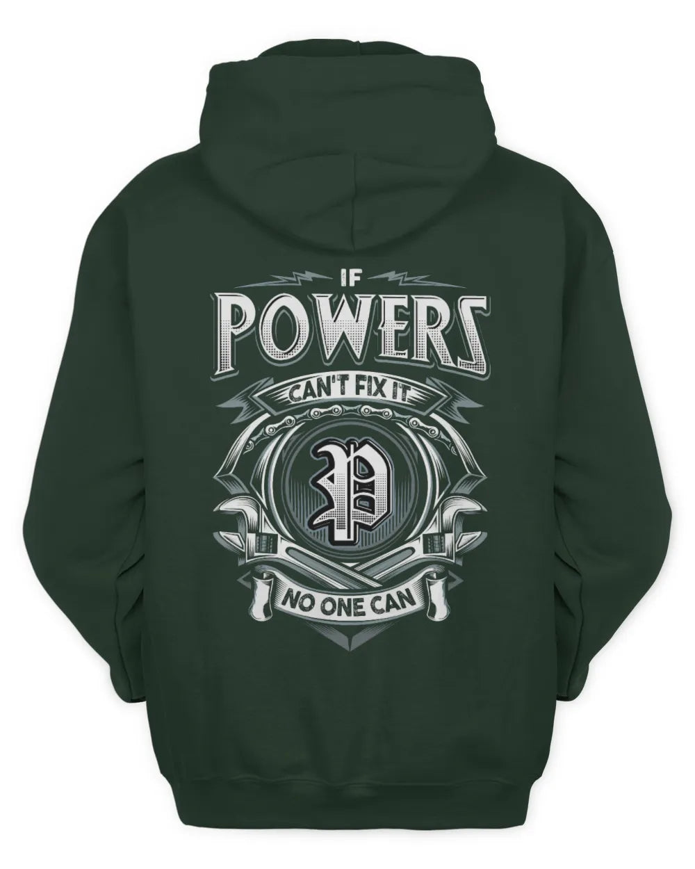 POWERS AP81-K4-626 - Personalized Ahmed Quote Apparel “If Ahmed Can't Fix It, No One Can” - Unisex Hoodie - Forest Green