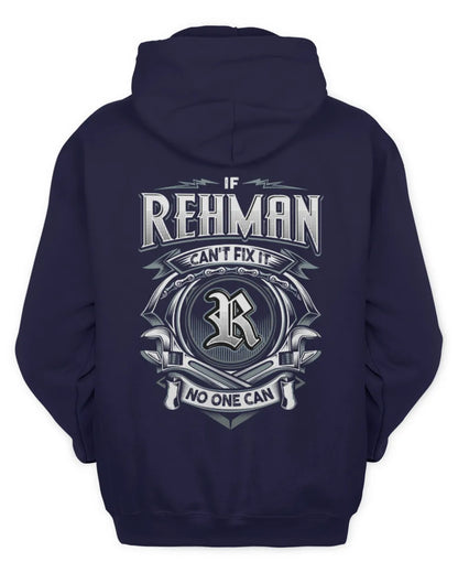 REHMAN AP81-K4-626 - Personalized Ahmed Quote Apparel “If Ahmed Can't Fix It, No One Can” - Unisex Hoodie - Navy
