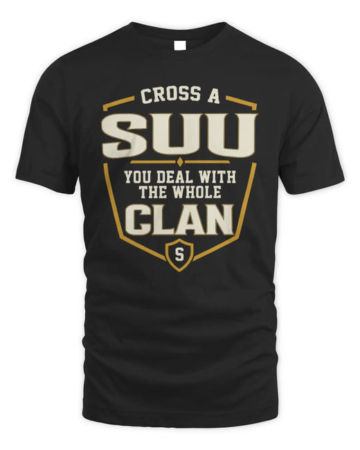 SUU NT1-K008 Cross A/An NAME, You Deal With the Whole Clan | Personalized Vintage T-Shirt