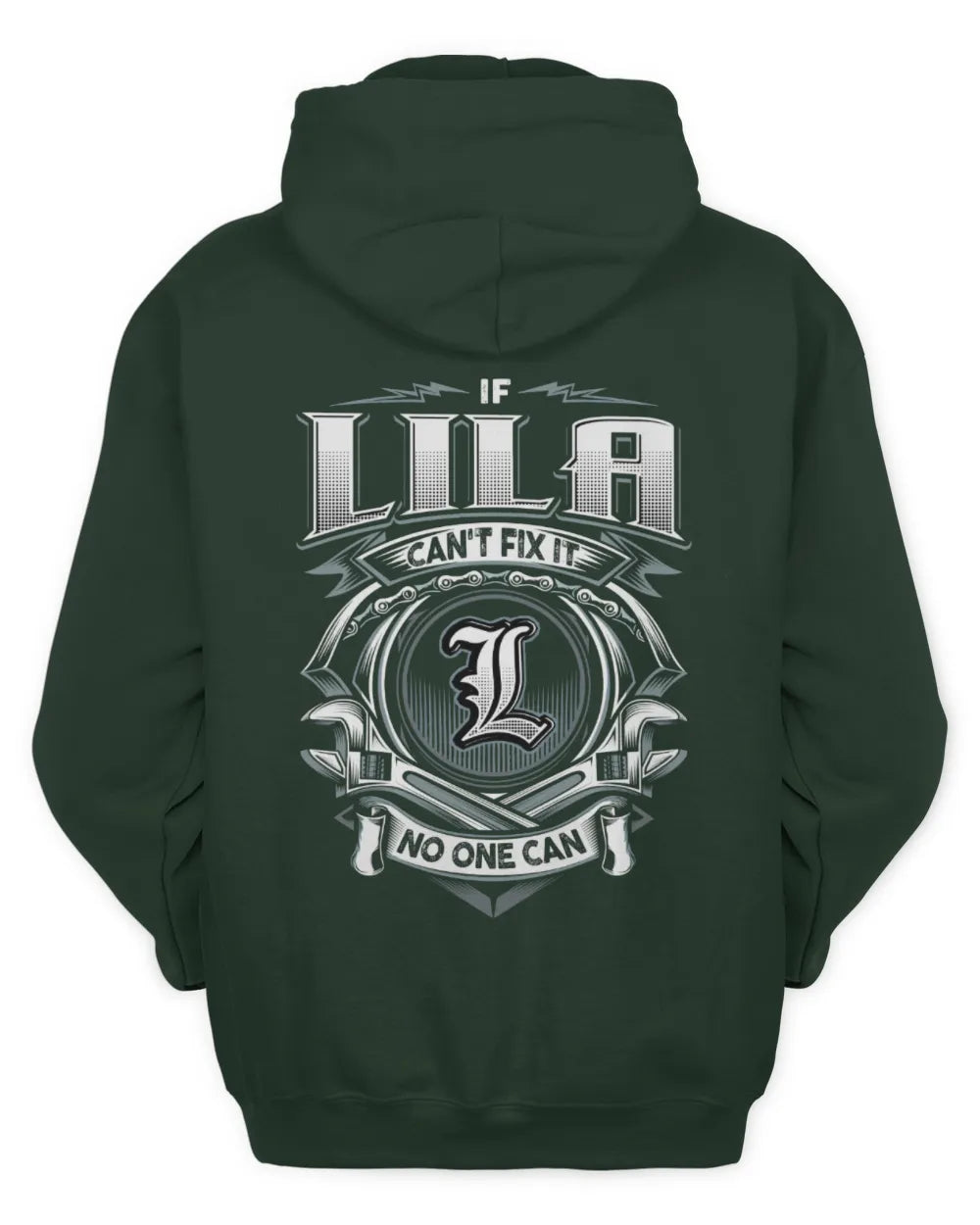 LILA AP81-K4-626 - Personalized Ahmed Quote Apparel “If Ahmed Can't Fix It, No One Can” - Unisex Hoodie - Forest Green