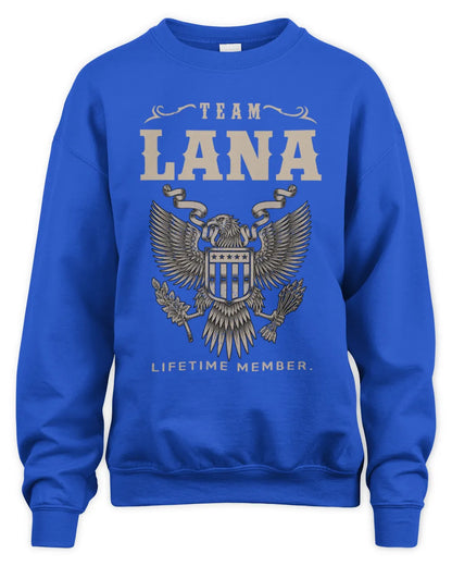 LANA TP06-K82 – Personalized Classic Style Apparel “Team NAME Lifetime Member” - Unisex Sweatshirt - Royal
